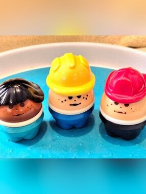 Lot Of 3 Play Figures Fisher- Price Chunky Rare, Good Condition.